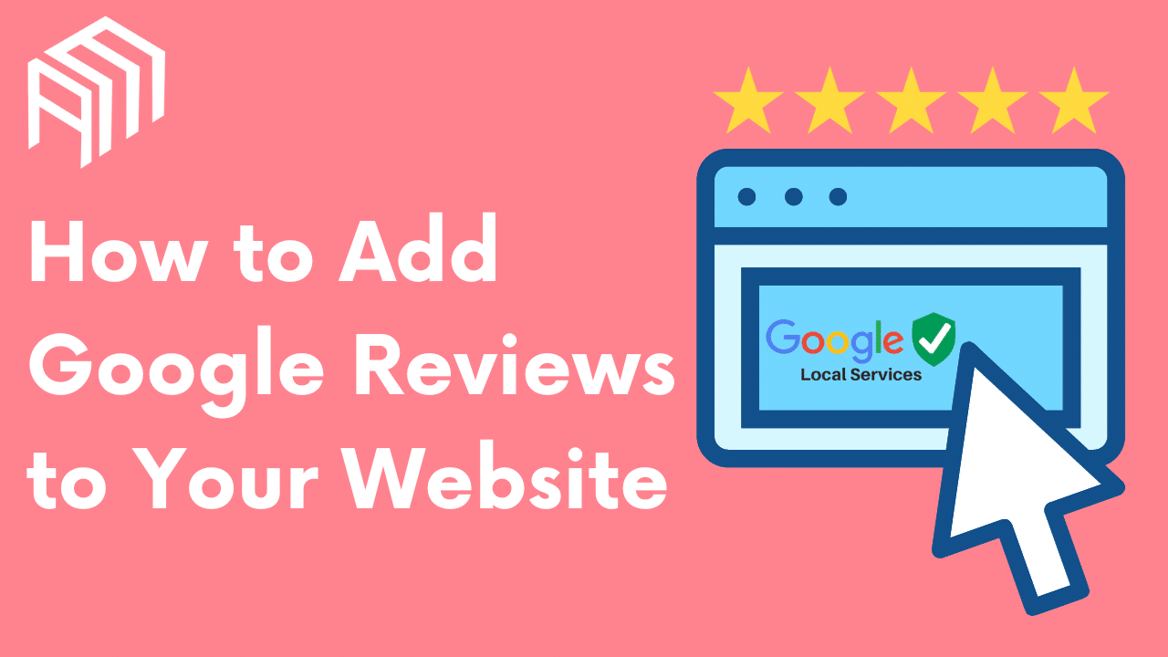 How to Add Google reviews to your website with a webpage with five stars.